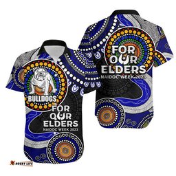 Bulldogs Rugby Hawaiian Shirt NAIDOC Aboriginal
