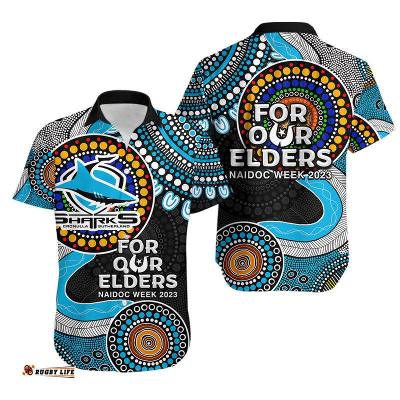 Sharks Rugby Hawaiian Shirt NAIDOC Aboriginal