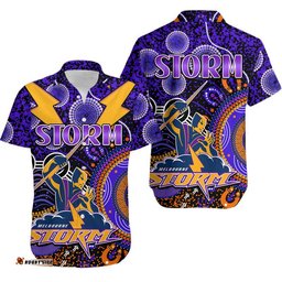 Storm Rugby Hawaiian Shirt Aboriginal Dots Verion