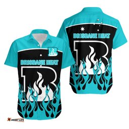 Brisbane Heat Cricket Hawaiian Shirt Simple Style