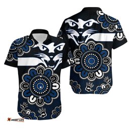 AFL Geelong Cats 1859 Aboriginal Hawaiian Shirt