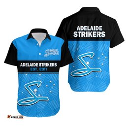 Adelaide Strikers Cricket Hawaiian Shirt Est 2011 Sporty