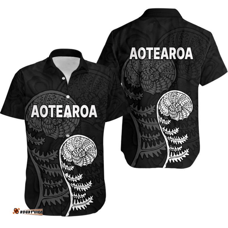 Aotearoa Silver Fern Hawaiian Shirt