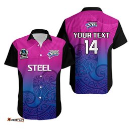 Custom Text And Number Aotearoa Netball Hawaiian Shirt Southern Steel ANZ Premiership