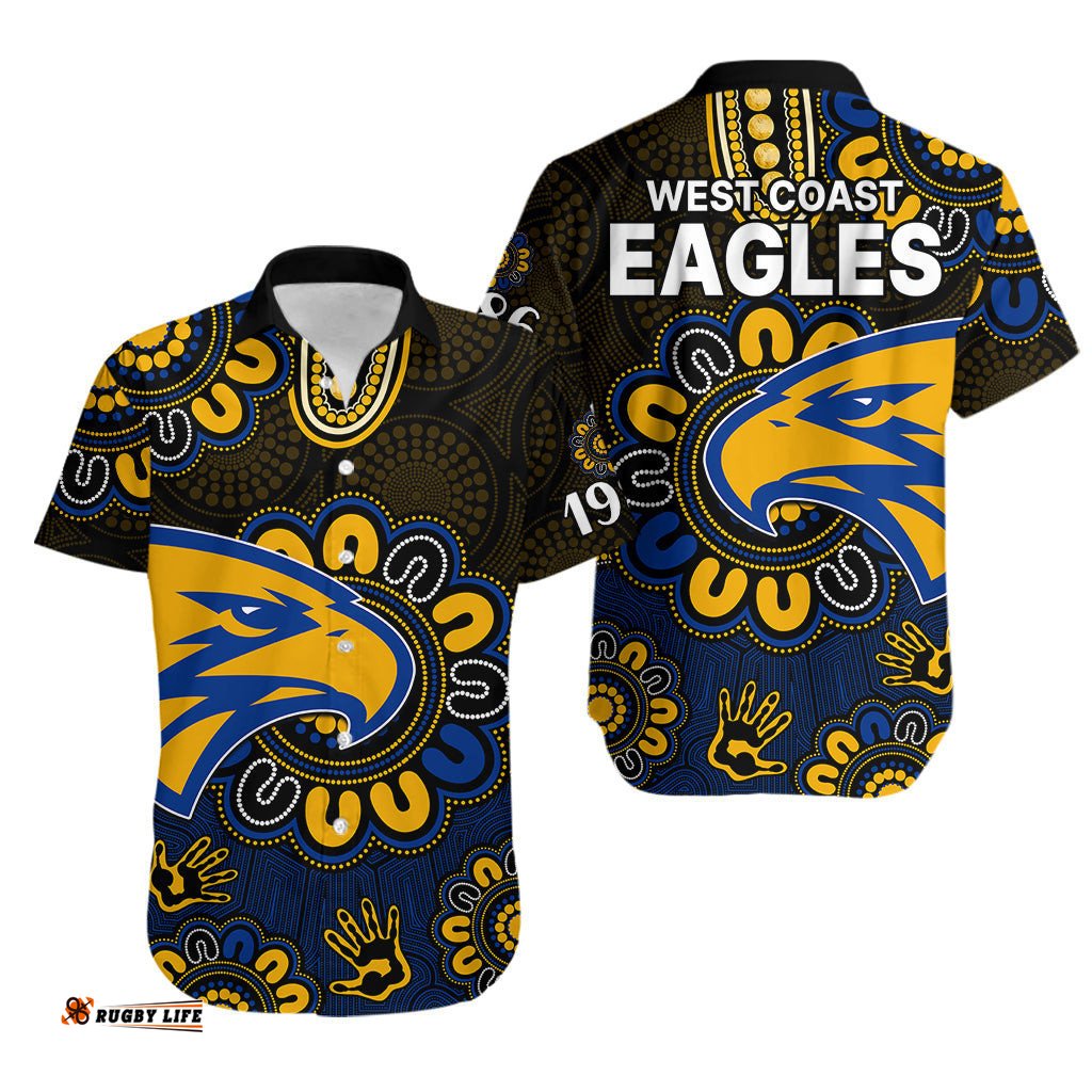 AFL West Coast Eagles 1986 Aboriginal Hawaiian Shirt