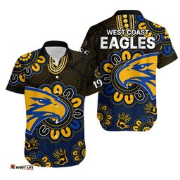 AFL West Coast Eagles 1986 Aboriginal Hawaiian Shirt