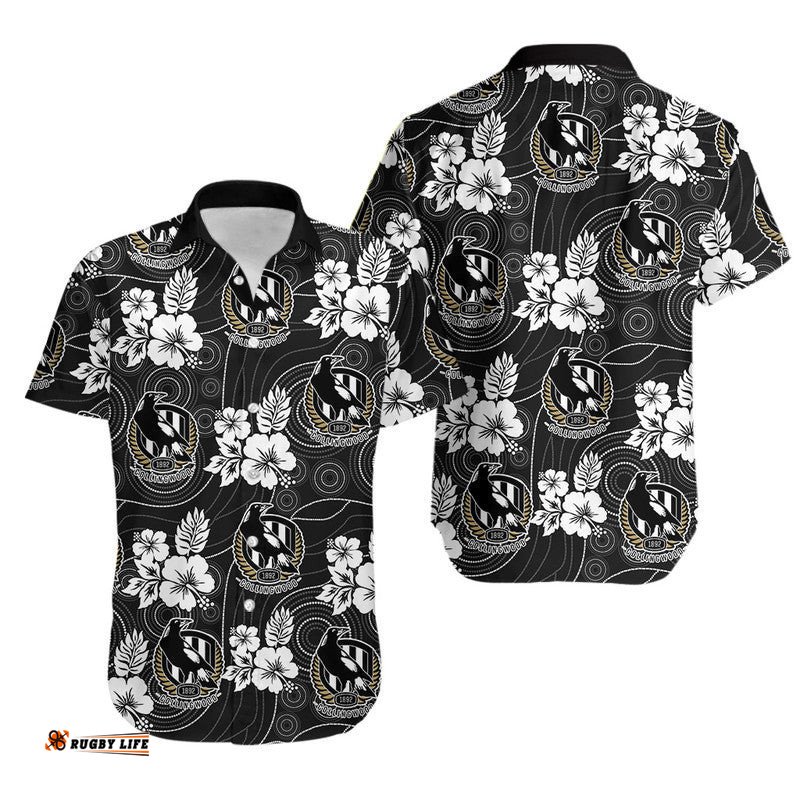 Magpies Rugby Hawaiian Shirt Hawaii Style Mix Aboriginal