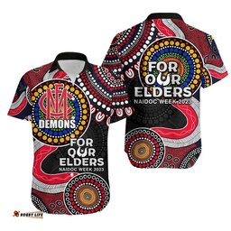 Demons Rugby Hawaiian Shirt NAIDOC Aboriginal
