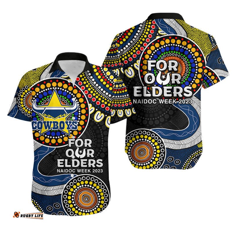 Cowboys Rugby Hawaiian Shirt NAIDOC Aboriginal