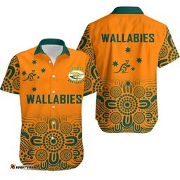 Australia Rugby Wallabies Kangraroos Hawaiian Shirt