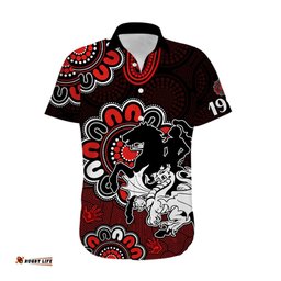 Custom Personalised NRL St. George Illawarra Dragons Rugby Saints 1998 Aboriginal Hawaiian Shirt