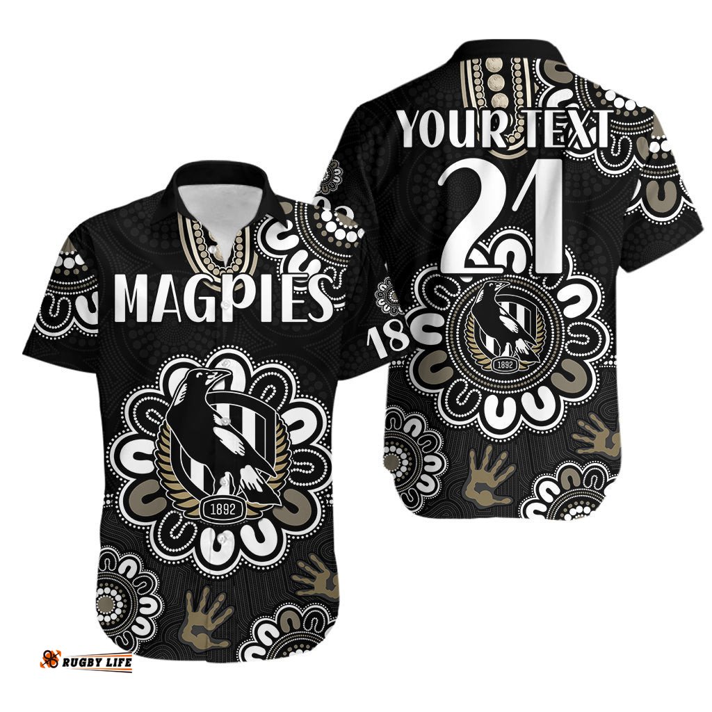Custom Personalised AFL Collingwood Magpies Football Magpies 1892 Hawaiian Shirt