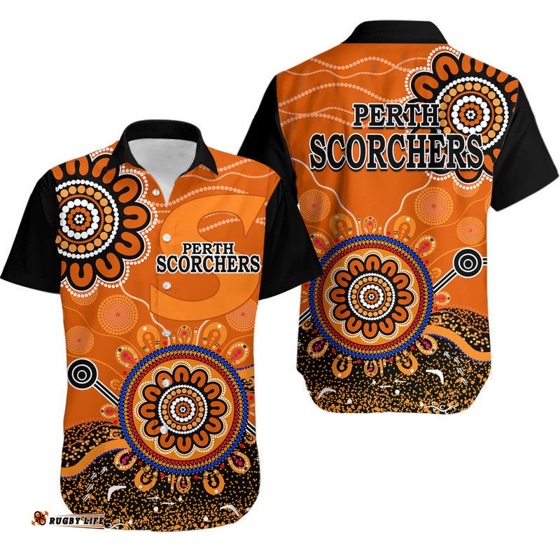 Perth Scorchers Hawaiian Shirt Cricket Indigenous Aboriginal
