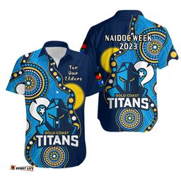 Titans Rugby NAIDOC Hawaiian Shirt Indigenous For Our Elders