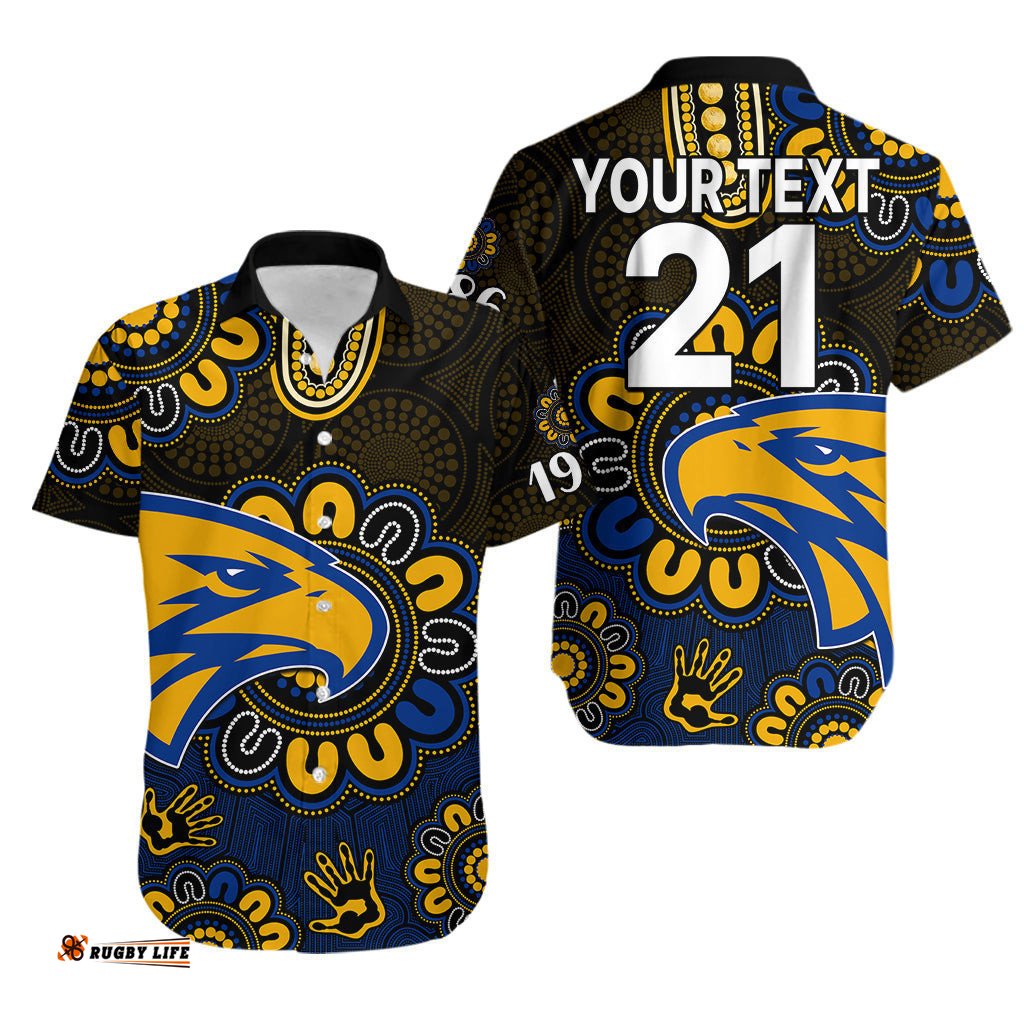 Custom Personalised AFL West Coast Eagles 1986 Aboriginal Hawaiian Shirt