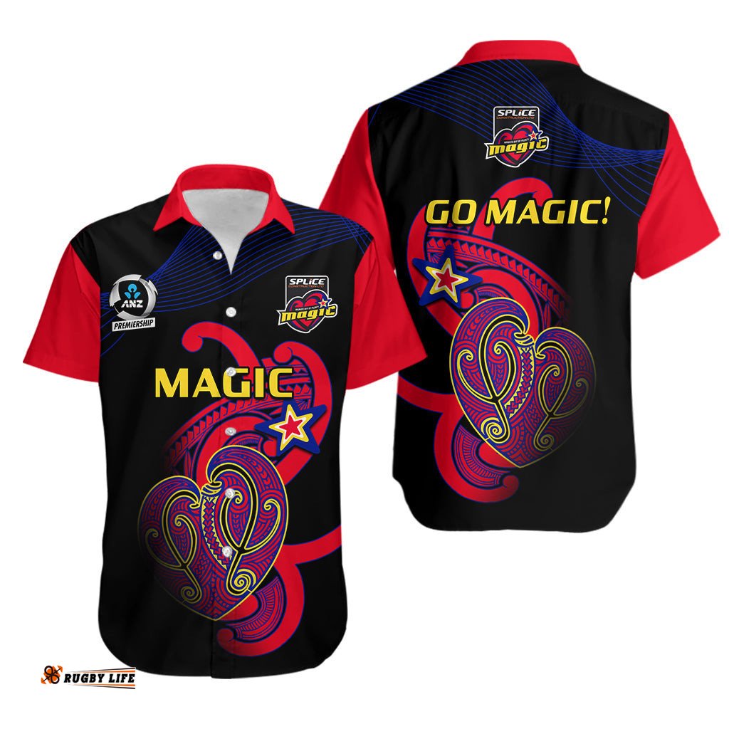 Aotearoa Netball Hawaiian Shirt Waikato Bay of Plenty Magic ANZ Premiership