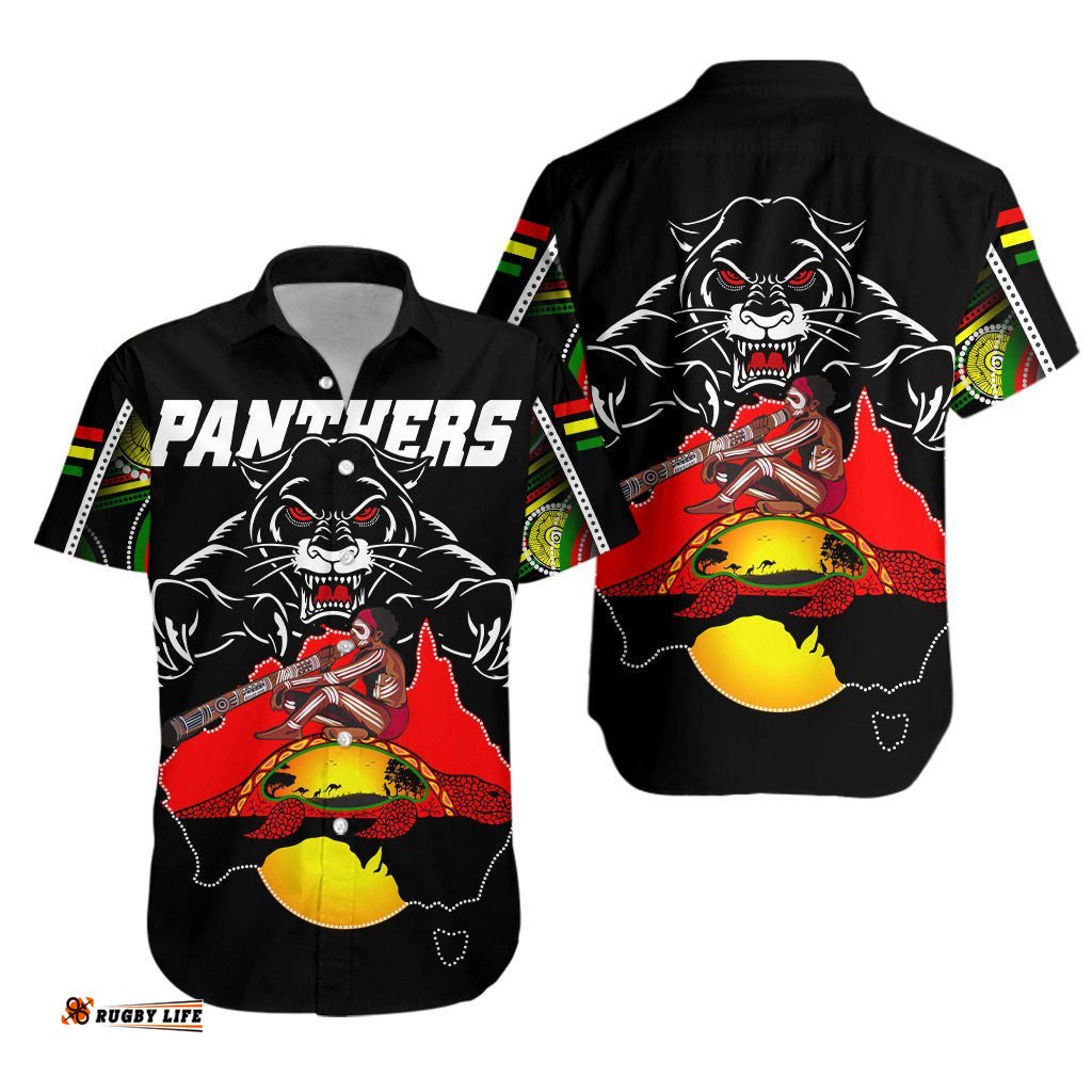 Panthers Hawaiian Shirt Aboriginal Special Map
