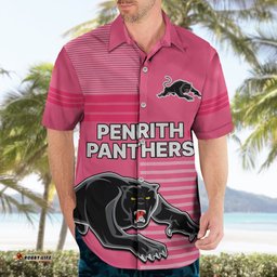 Penrith Panthers Rugby Hawaiian Shirt Proud The Panthers Comeback Pink