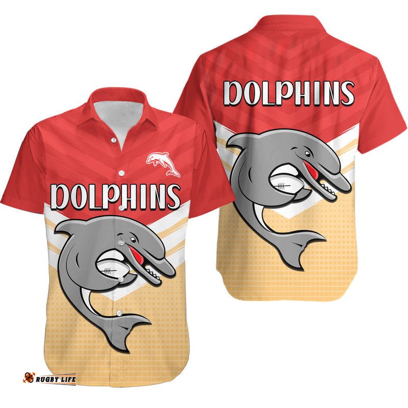 Redcliffe Dolphins Rugby Hawaiian Shirt Simple Style