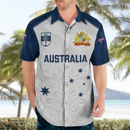 Personalised Australia Cricket Hawaiian Shirt Ashes Go Aussie Indigenous Art