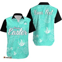 Custom Personalised Brisbane Heat Cricket Happy Easter Day Hawaiian Shirt Simple Style