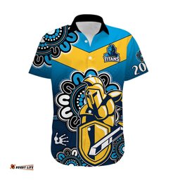 NRL Gold Coast Titans Rugby GLD 2007 Aboriginal Hawaiian Shirt