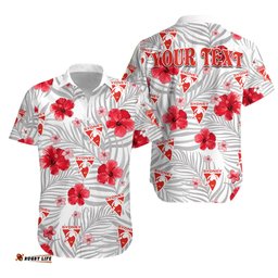 Custom Personalised Swans Football Hawaiian Shirt Sydney Premiers Tropical Flowers Simple