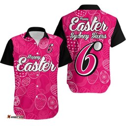Sydney Sixers Cricket Happy Easter Day Hawaiian Shirt Simple Style