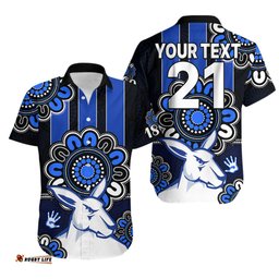 Custom Personalised AFL North Melbourne Kangaroos 1869 Aboriginal Hawaiian Shirt