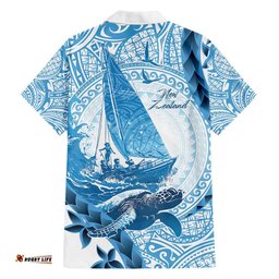 New Zealand Saling Hawaiian Shirt Aotearoa Yacht Racing Born To Sail