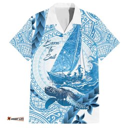 New Zealand Saling Hawaiian Shirt Aotearoa Yacht Racing Born To Sail