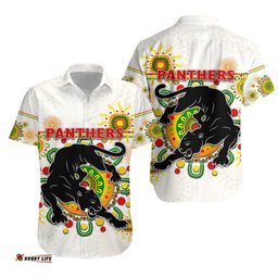 Penrith Hawaiian Shirt Indigenous Panthers White