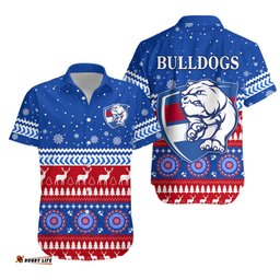 Bulldogs Football Christmas Hawaiian Shirt Western Bulldogs