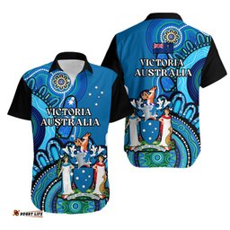 Victoria State Hawaiian Shirt Australian Indigenous Art