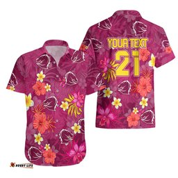 Custom Broncos Rugby Hawaiian Shirt Beautiful Floral Pattern Spring Summer Vibe
