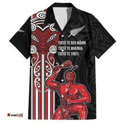 Toitu Te Reo Maori Toitu Te Whenua Toitu Te Tiriti Hawaiian Shirt Maori Warrior New Zealand
