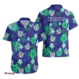 Warriors Rugby Hawaiian Shirt Beautiful Floral Pattern Spring Summer Vibe