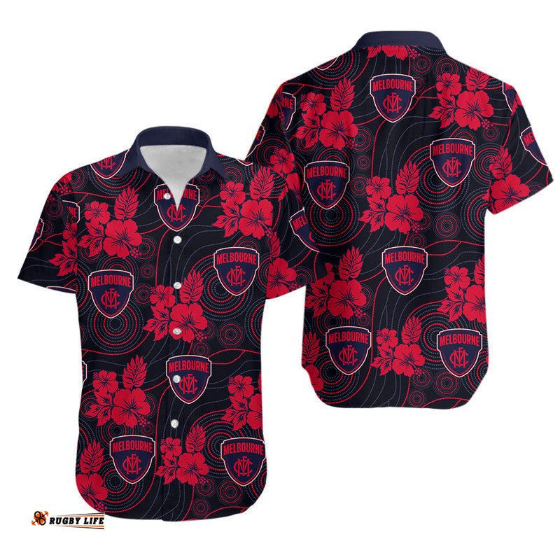 Demons Rugby Hawaiian Shirt Hawaii Style Mix Aboriginal