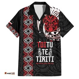 Aotearoa Toitu Te Tiriti Hawaiian Shirt Honour The Treaty Maori Haka