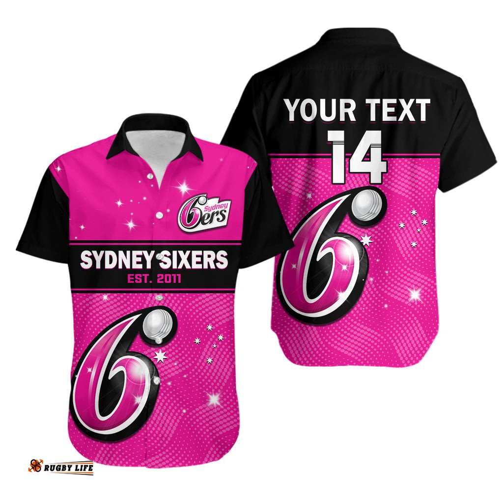 Custom Text And Number Sydney Sixers Hawaiian Shirt Est 2011 Simple Style