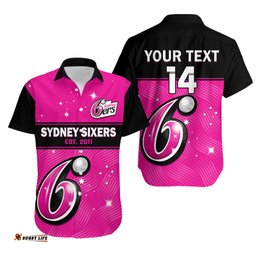 Custom Text And Number Sydney Sixers Hawaiian Shirt Est 2011 Simple Style