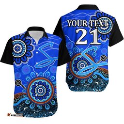 Custom Personalised Adelaide Strikers Hawaiian Shirt Cricket Indigenous Aboriginal