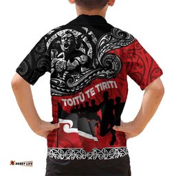 Aotearoa Toitu Te Tiriti Hawaiian Shirt Honoring Te Tiriti o Waitangi Maori Haka