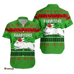 South Sydney Rabbitohs Hawaiian Shirt Christmas Simple Style Green