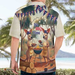 Kangaroos Australia Day Hawaiian Shirt It's Barbecue Time
