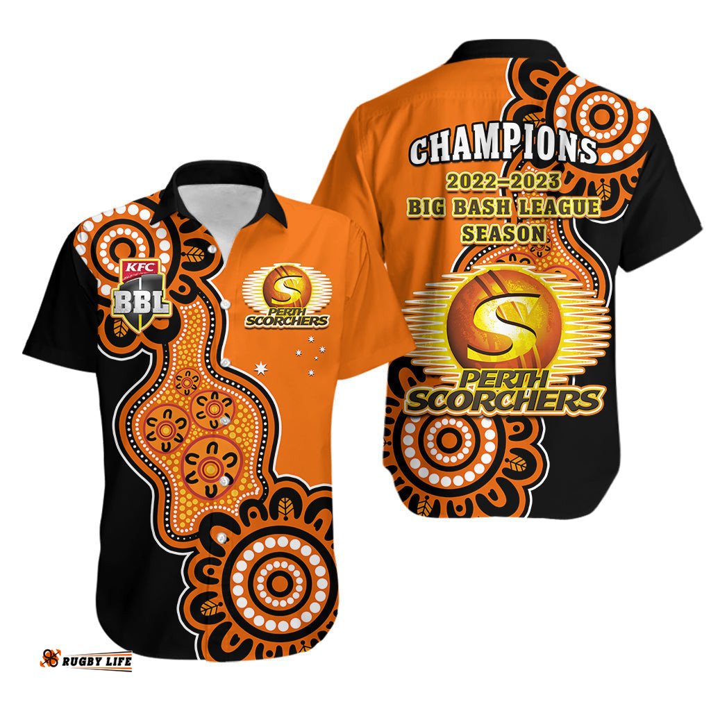 Perth Scorchers Cricket Hawaiian Shirt We Are The Champions Aboriginal