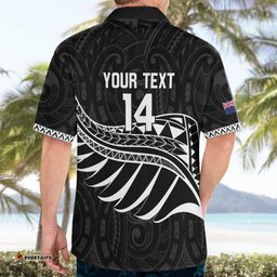 Custom Aotearoa Ice Hockey Hawaiian Shirt NZ Tiki Mascot Maori Pattern