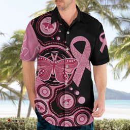 Australia Indigenous Hawaiian Shirt Breast Cancer Ribbon Butterfly Aboriginal Arts