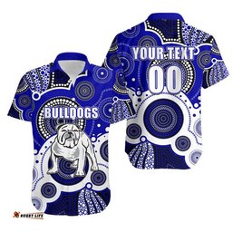 Custom Personalised And Number Canterbury Bulldogs Rugby Hawaiian Shirt Aboriginal