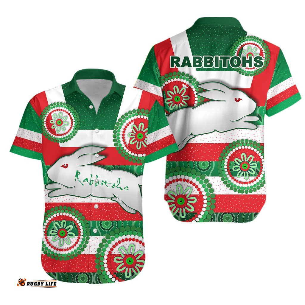 Go Rabbitohs Hawaiian Shirt Mix Indigenous